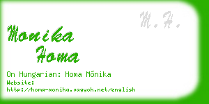 monika homa business card