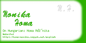 monika homa business card